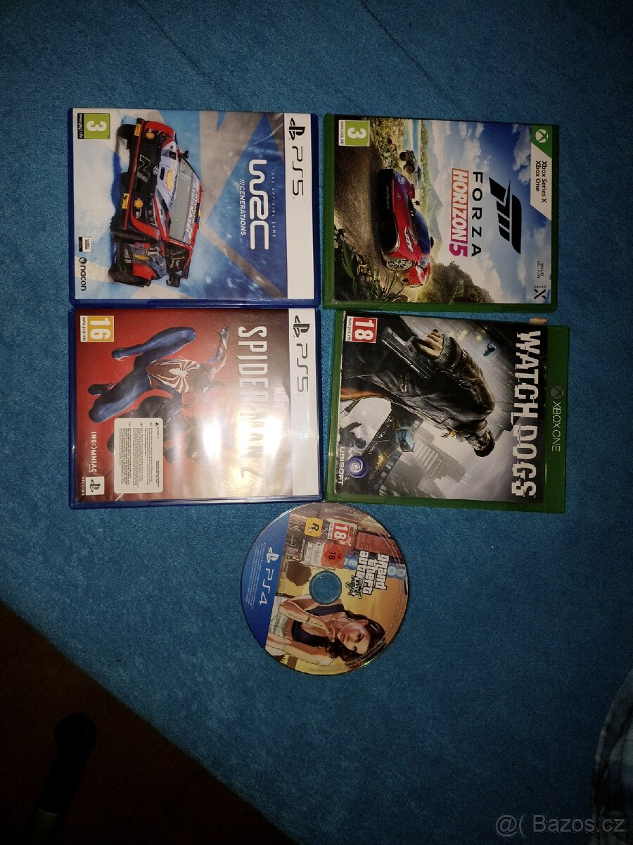 Prodám hry na xbox a ps5, ps4