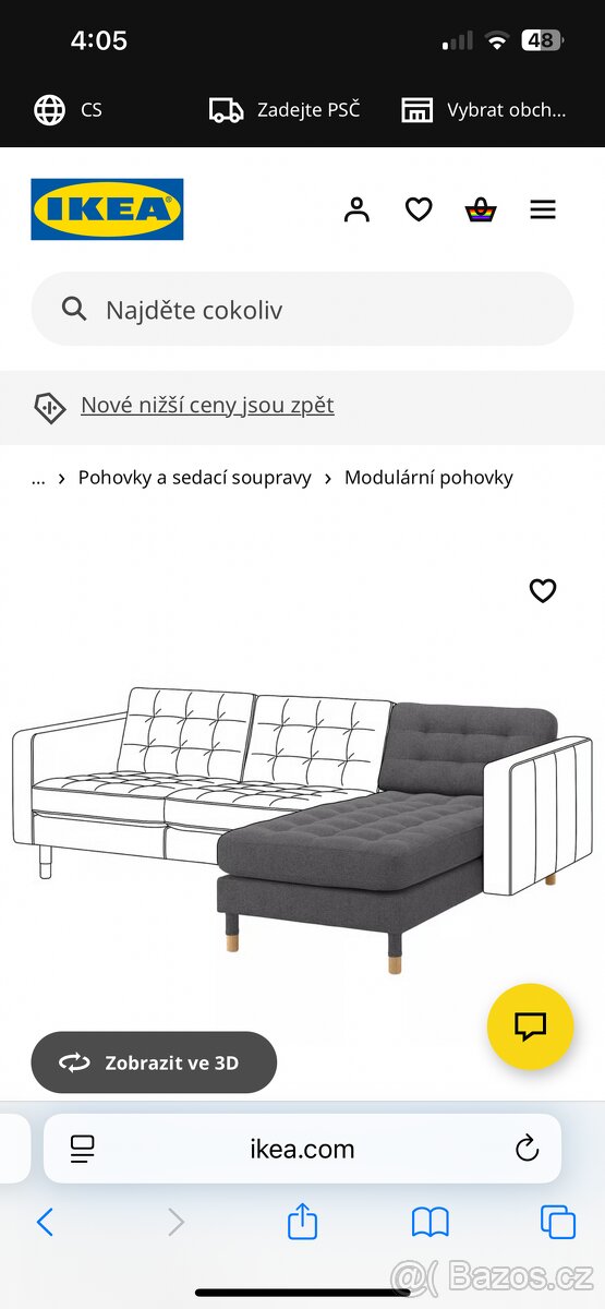 Koupím lenošku Landskrona Ikea