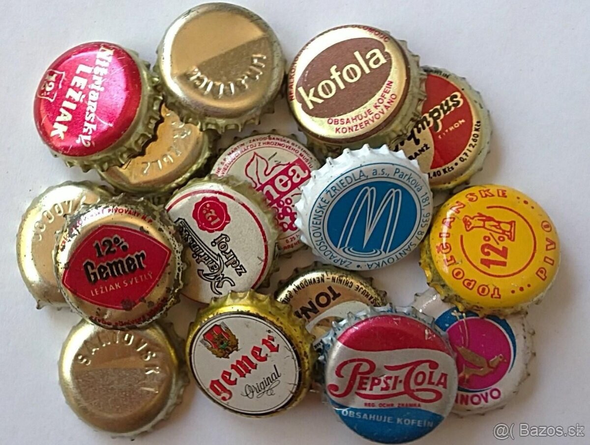 Koupím do sbírky korunkové uzávery zátky vršky z piv a nápoj