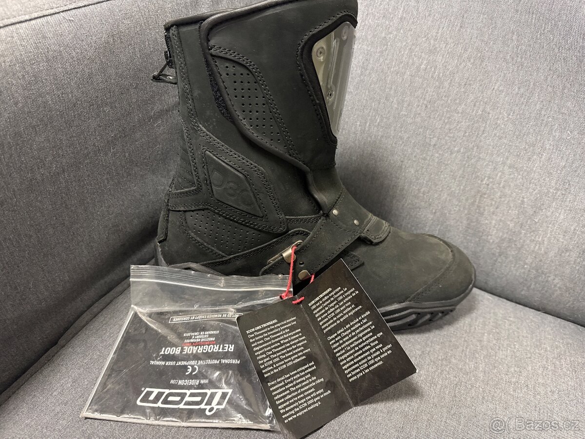 Motocyklove boty ICON velikost 47