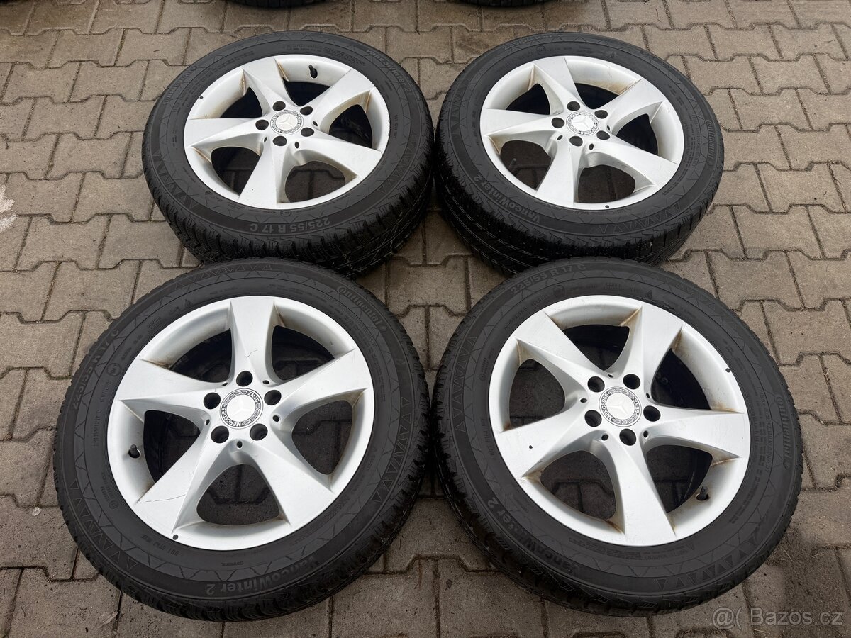 4x al kola 5x112 17 + pneu zimní 225/55 R17C