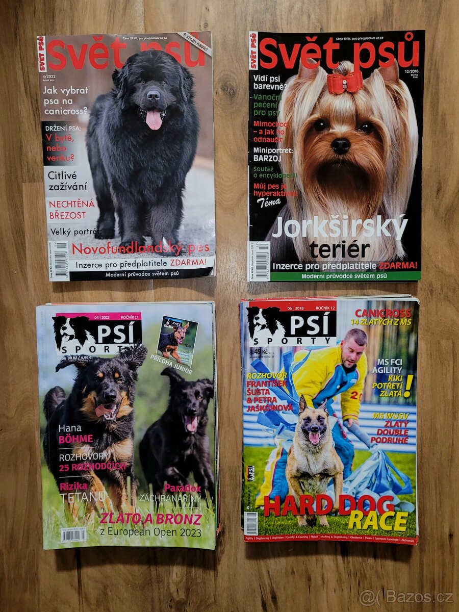 Časopisy o psech, o psích sportech