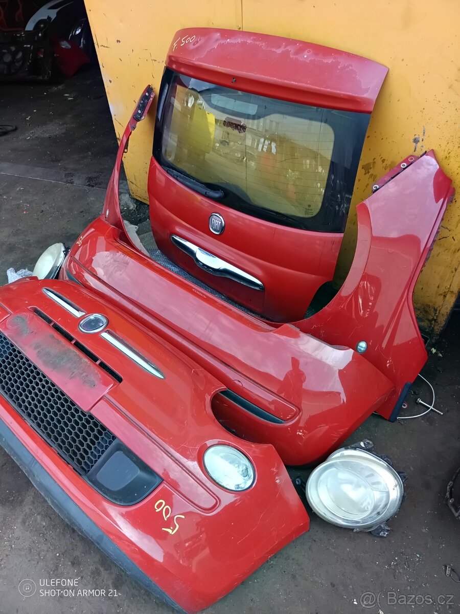 Kompletní předek Fiat 500, kompletní zadek
