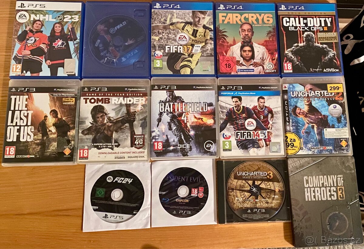 PC, PSP, PS2, PS3, PS4, PS5 + ovladač PS4 + nabíjecí stanice
