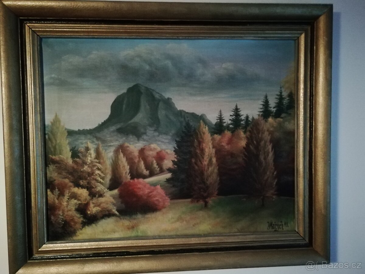 Obraz Bořně - olejomalba Václav Mairych 1953