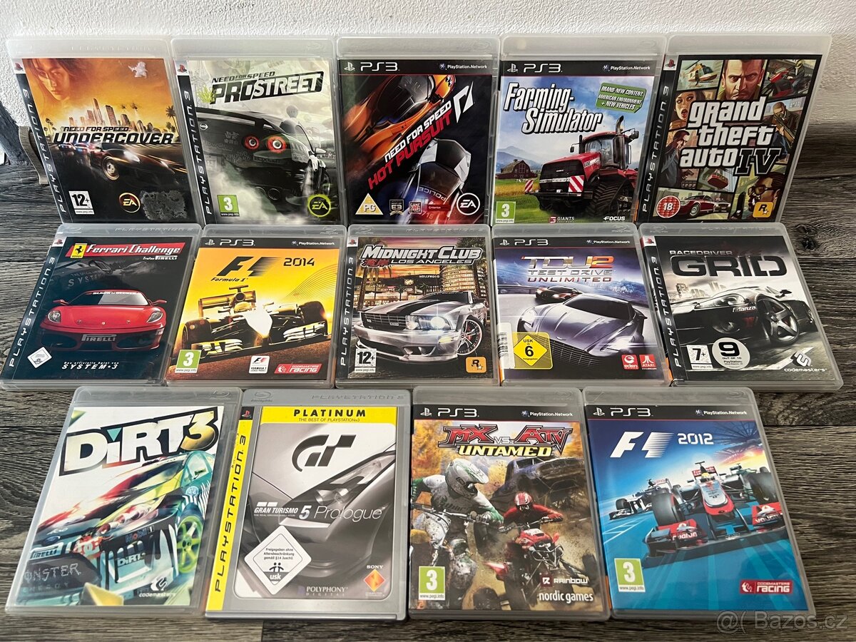 ZÁVODNÍ HRY PS3 - TOP STAV