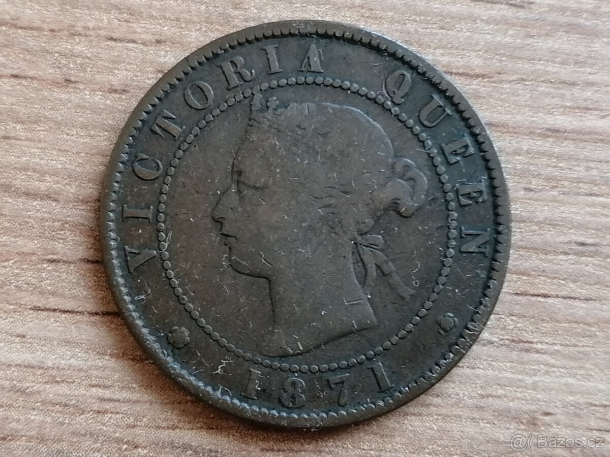 1 Cent 1871 mince britská kolonie Prince Edward Island