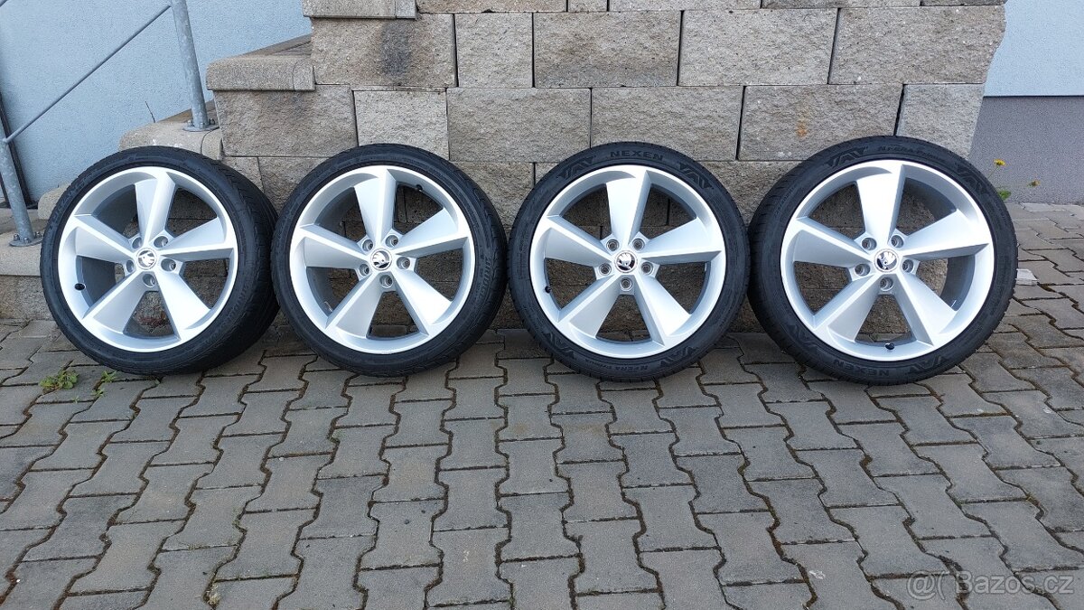 Alu kola 5x112 r18 originál Škoda Octavia III