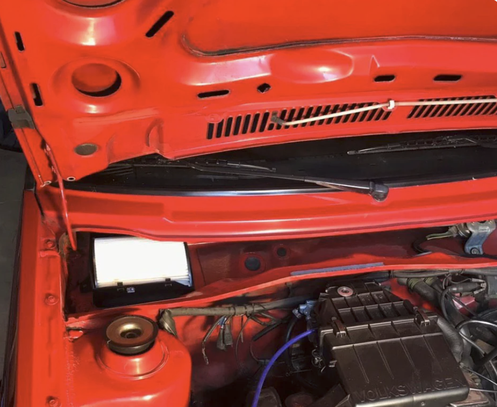 VW golf mk2 box kabinového filtru replika