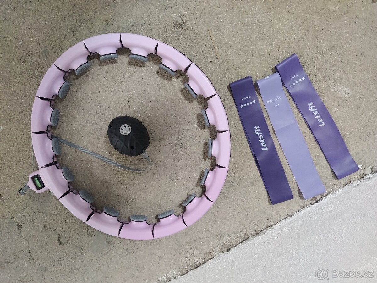 Hula hoop se závažím + gumy