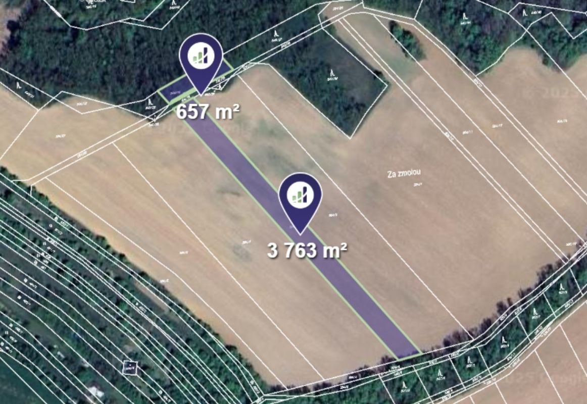 Prodej podílu 1/2 pole 2 210 m², Moravský Krumlov