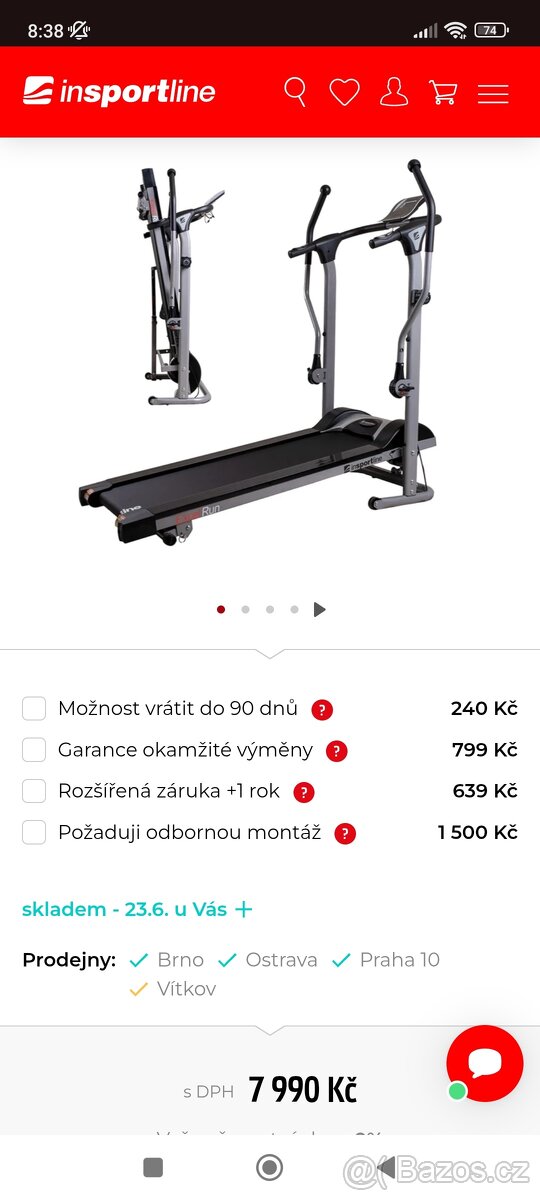 Běžecký pás inSPORTline Excel Run
