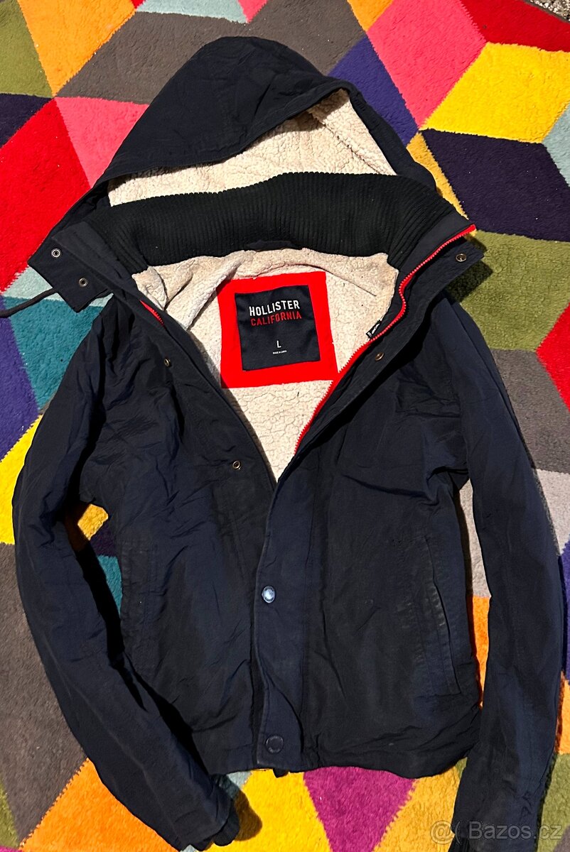 HOLLISTER PÁNSKÁ NAVY ZIMNÍ BUNDA L
