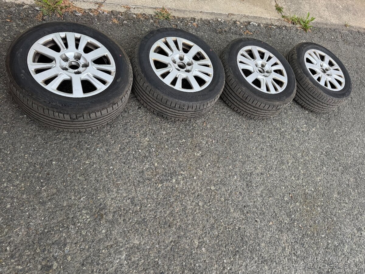Alu kola 5x112 Audi + letní pneu 225/55 R16