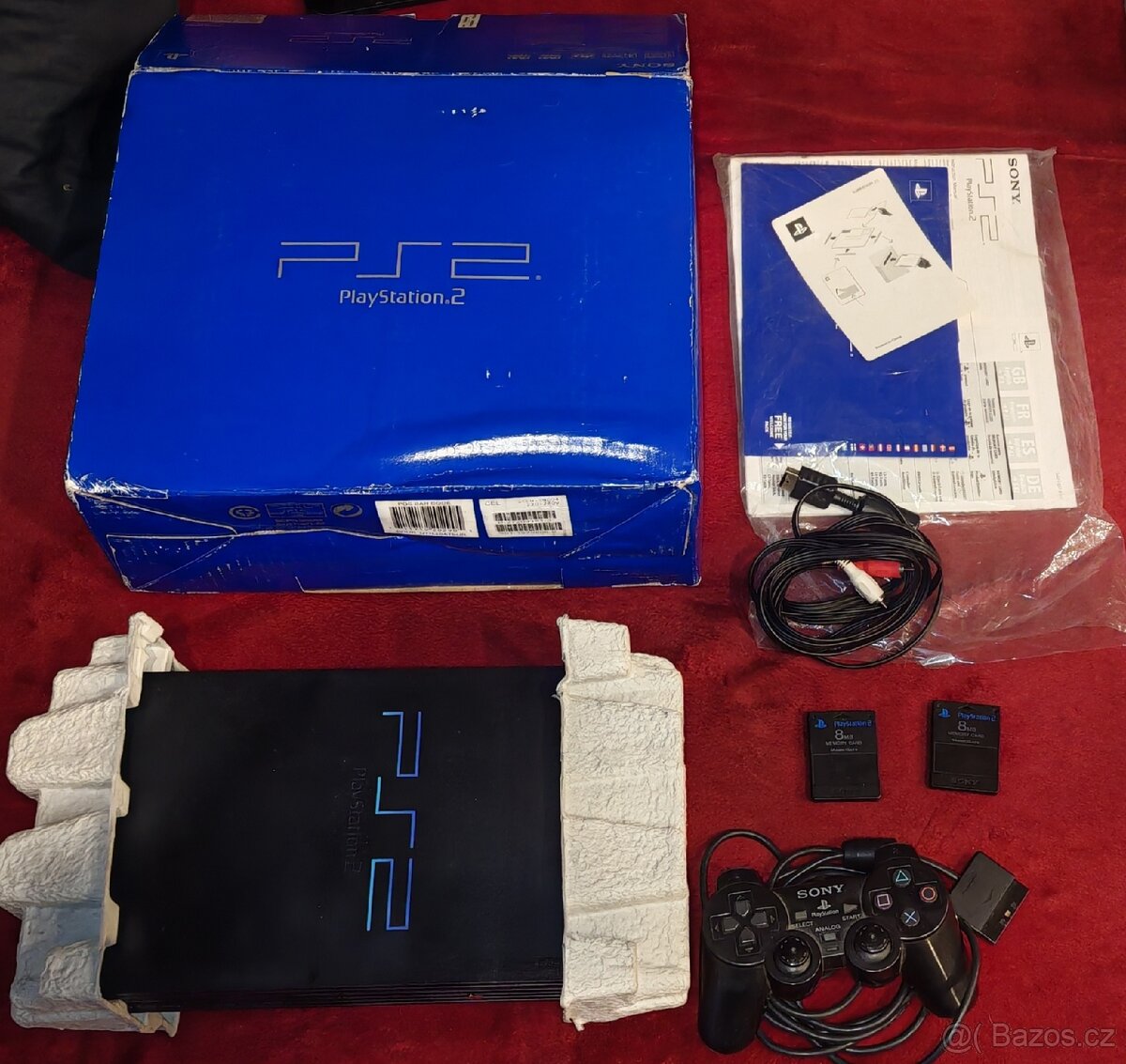 PlayStation 2 FAT + krabice , výplně manuály