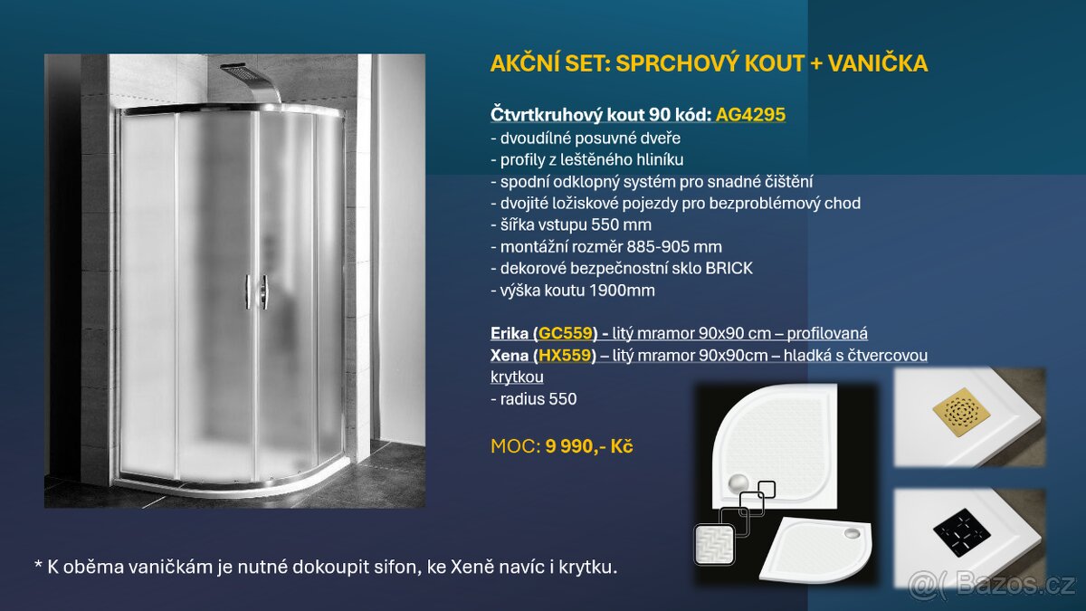 Sprchový kout s vaničkou