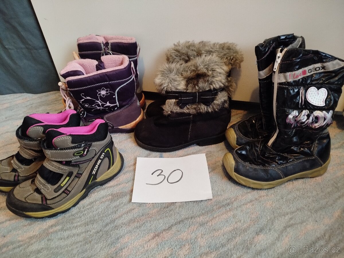 Zimní obuv velikost 30
