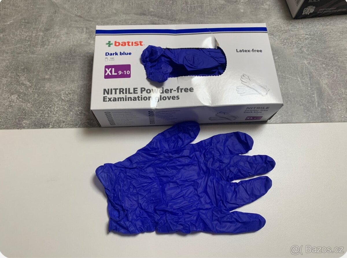 Nitrilové rukavice modré/černé