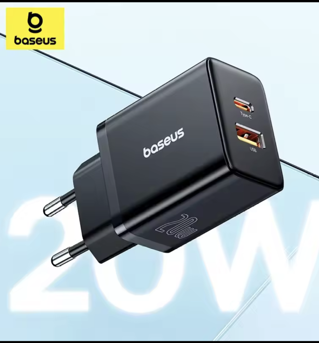 20W nabíječka USB C+A Baseus