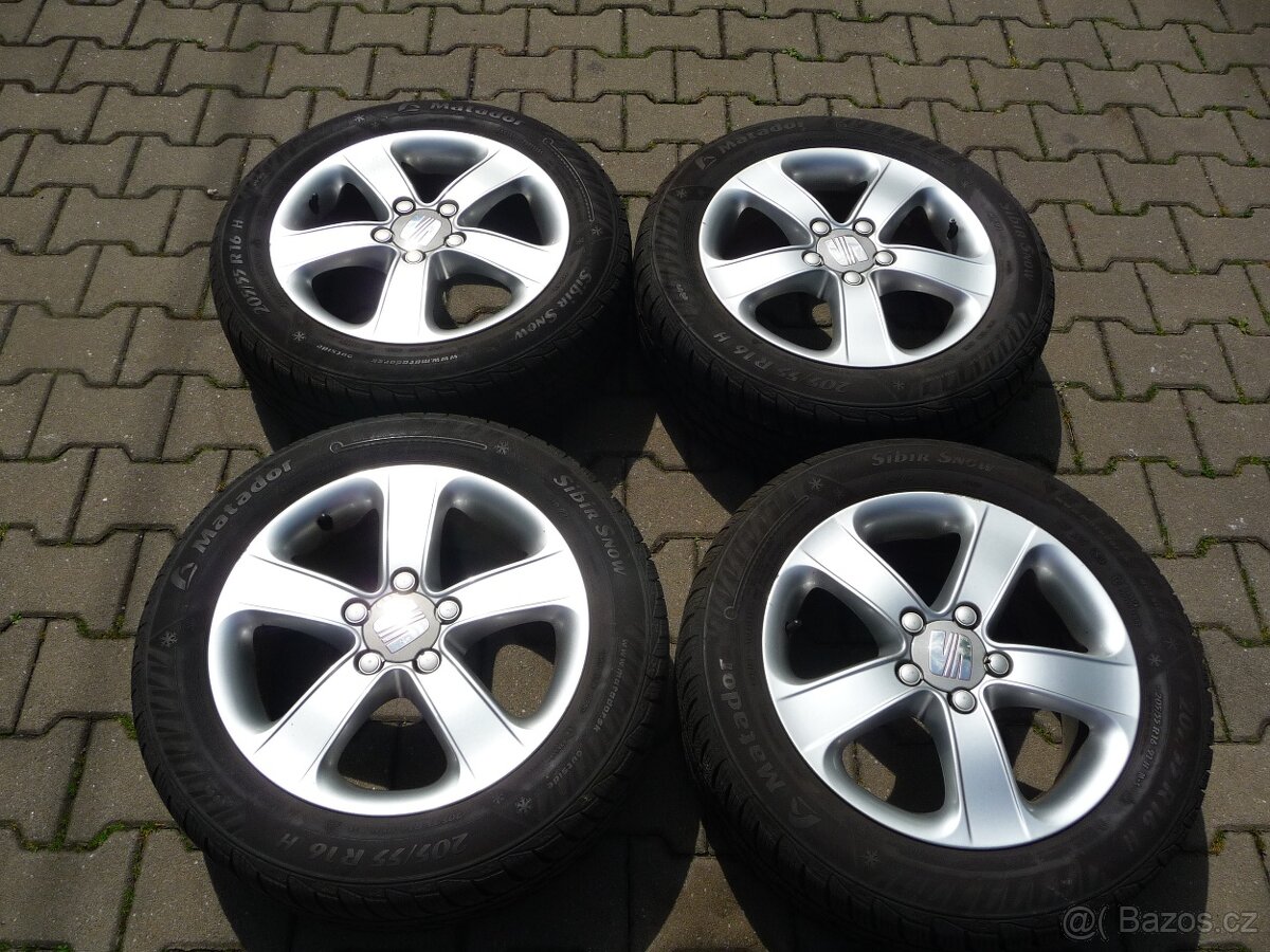 ALU KOLA 16 5x112 SEAT, OCTÁVIA 2 Golf 5,6 NOVÉ PNEU