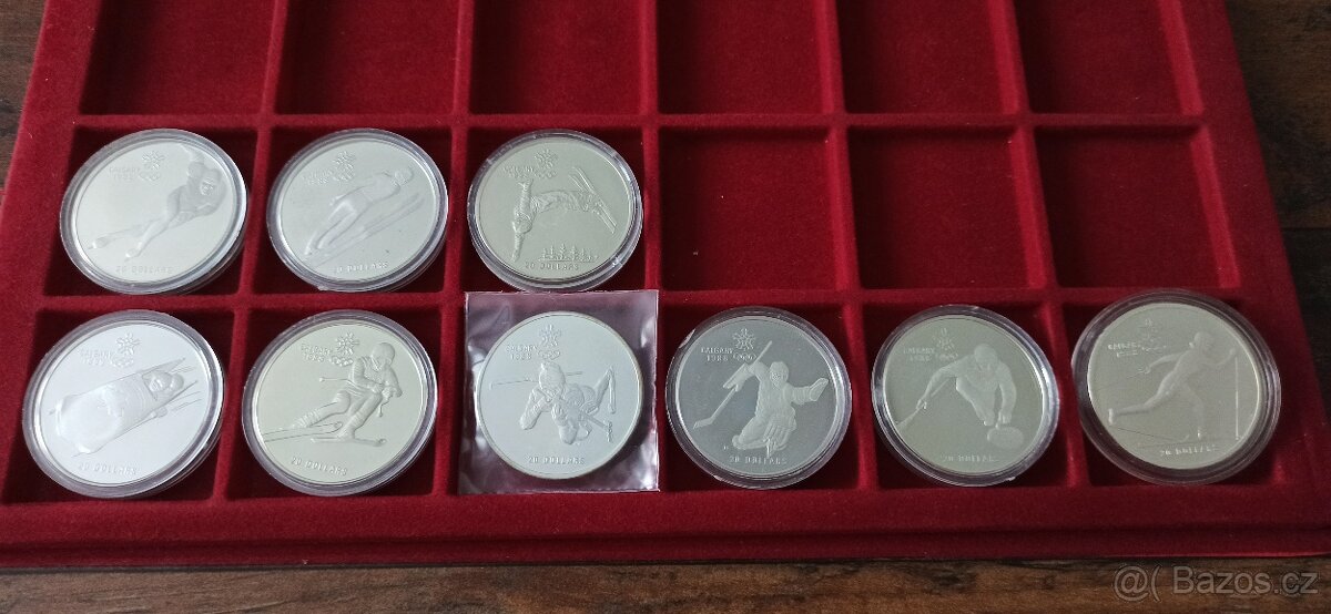 Kanada stříbrné 20 Dollars OH Calgary 1988.