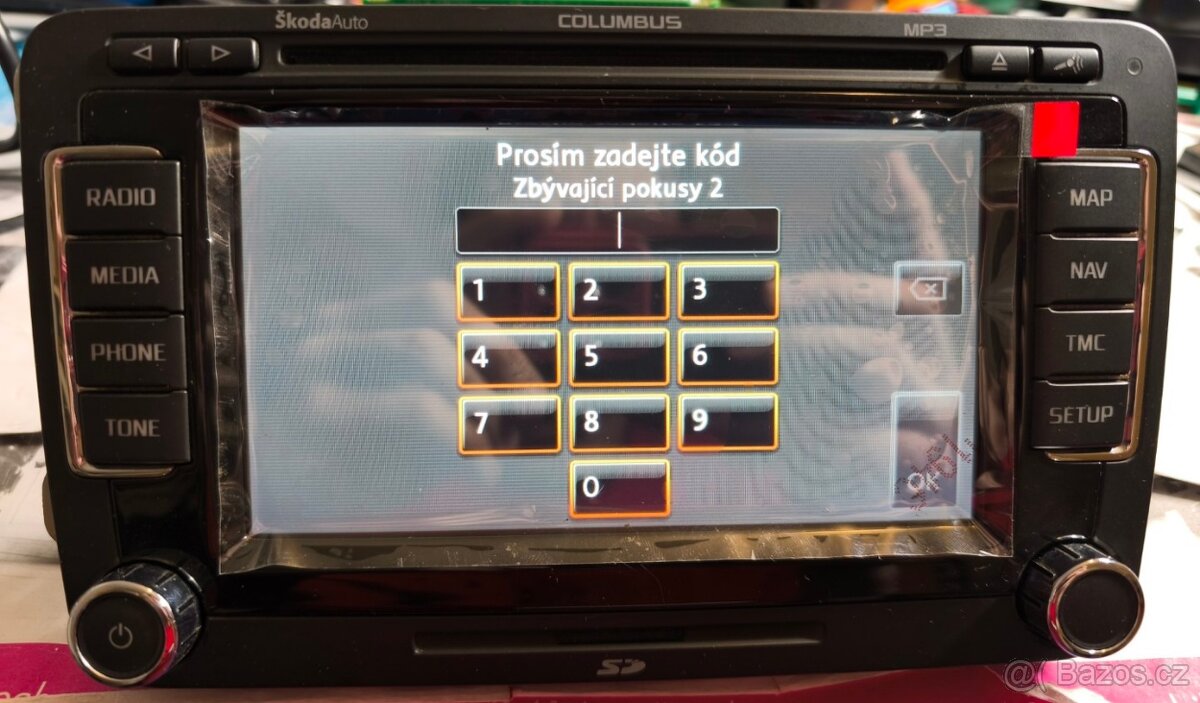 Přední panel pro Columbus RNS510 LED, nový displej