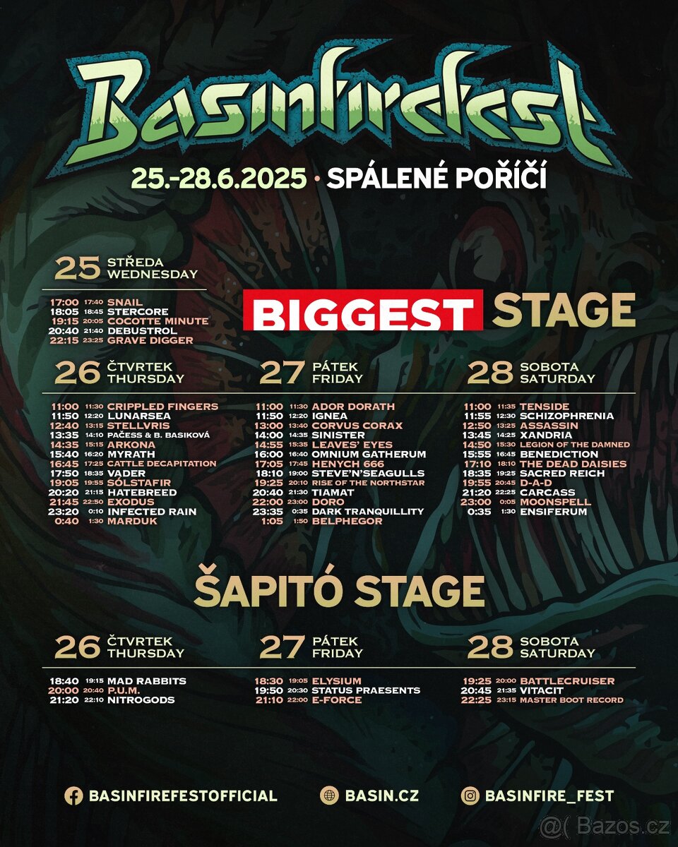 Basinfirefest 25-28.6. Spálené Poříčí