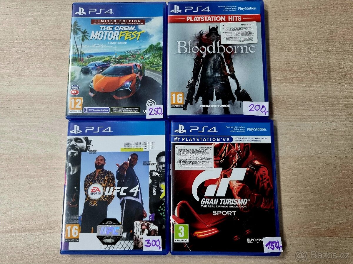 Ps4 hry v pěkném stavu od 150kč