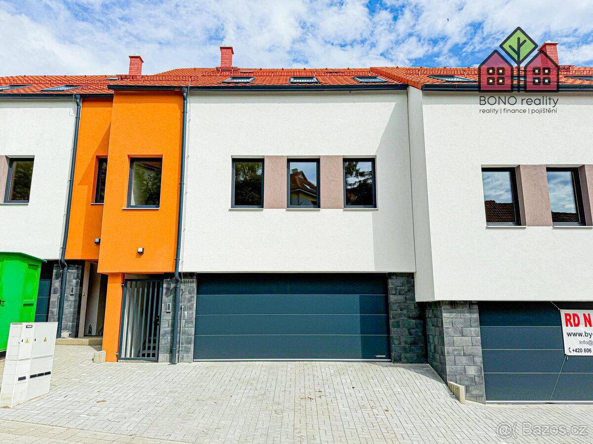 RD, dispozice 4+kk, plocha 160 m2, novostavba, garáž, zahrad
