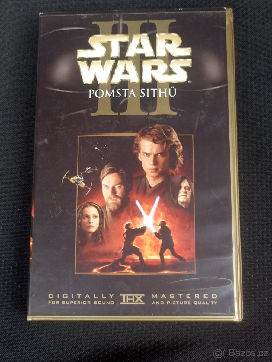 Originální VHS kazeta  Star Wars 3 - Pomsta Sithů