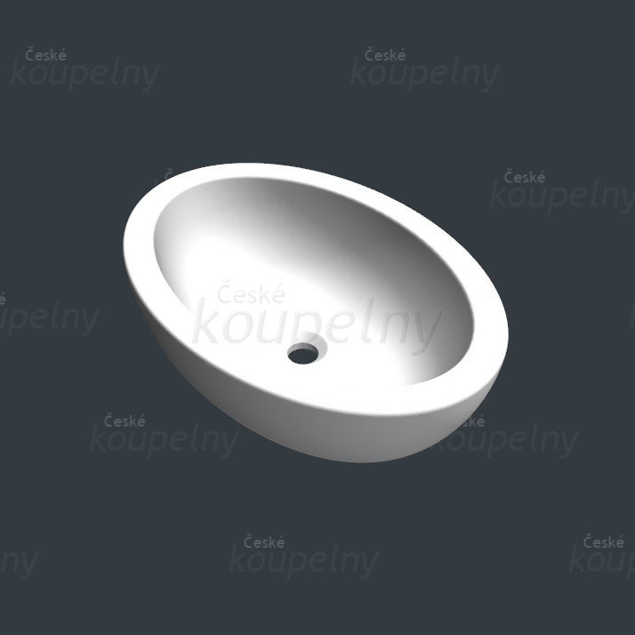 Oválné umyvadlo na desku