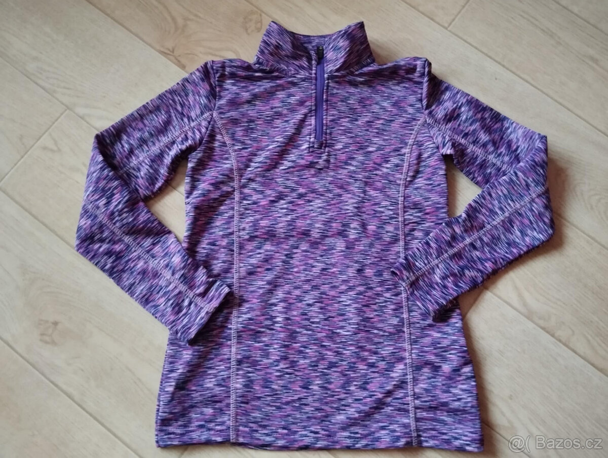 Dívčí thermo triko / mikina vel. 134/140 Crivit PRO fialové