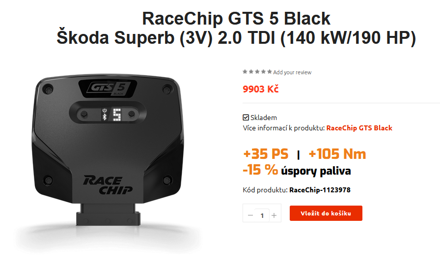 RACE GTS BLACK TDI 140kw Škoda Superb VW Passat Seat