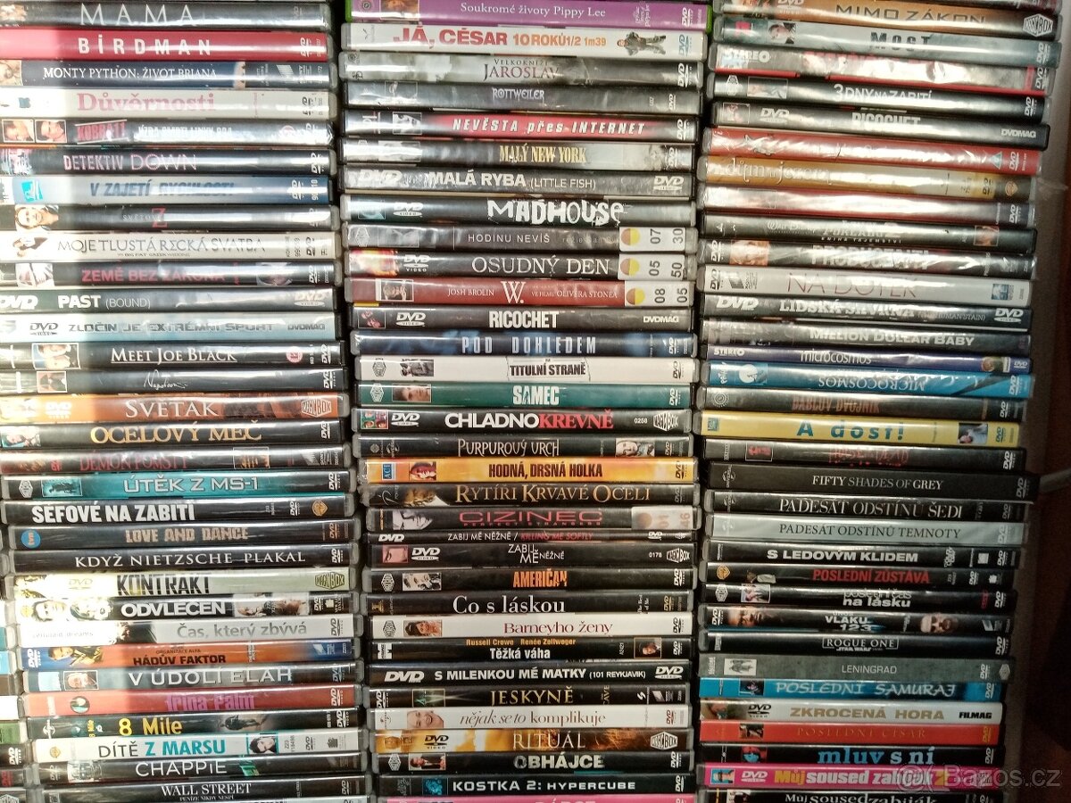 500 DVD v plastovych krabičkách od 50 Kč(aktualizovaná fota)