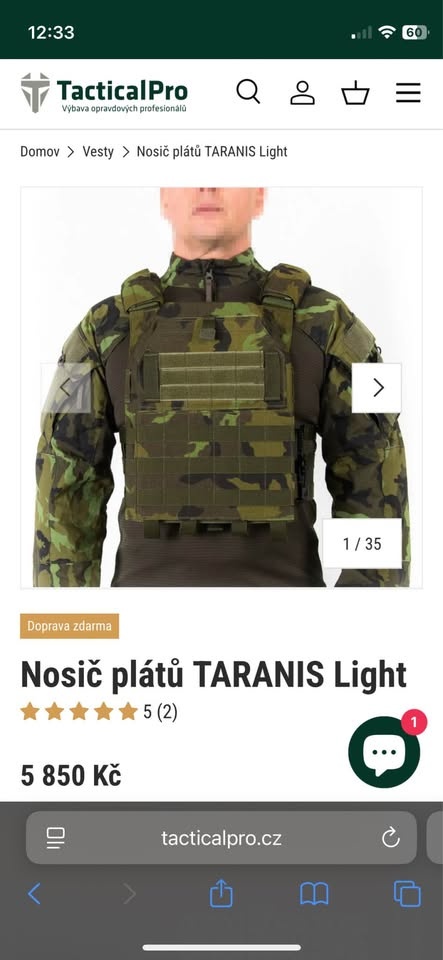 Taktická vesta od TacticalPro - taranis light
