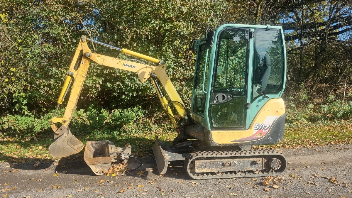 Minibagr Yanmar SV17EX 1.9T Hyd, svahovka+ podkop 2450Mth
