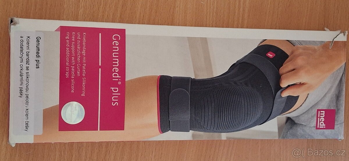 GENUMEDI KOLENNÍ BANDÁŽ SE SILIKONOVOU PELOTOU KOLEM ČÉŠKY