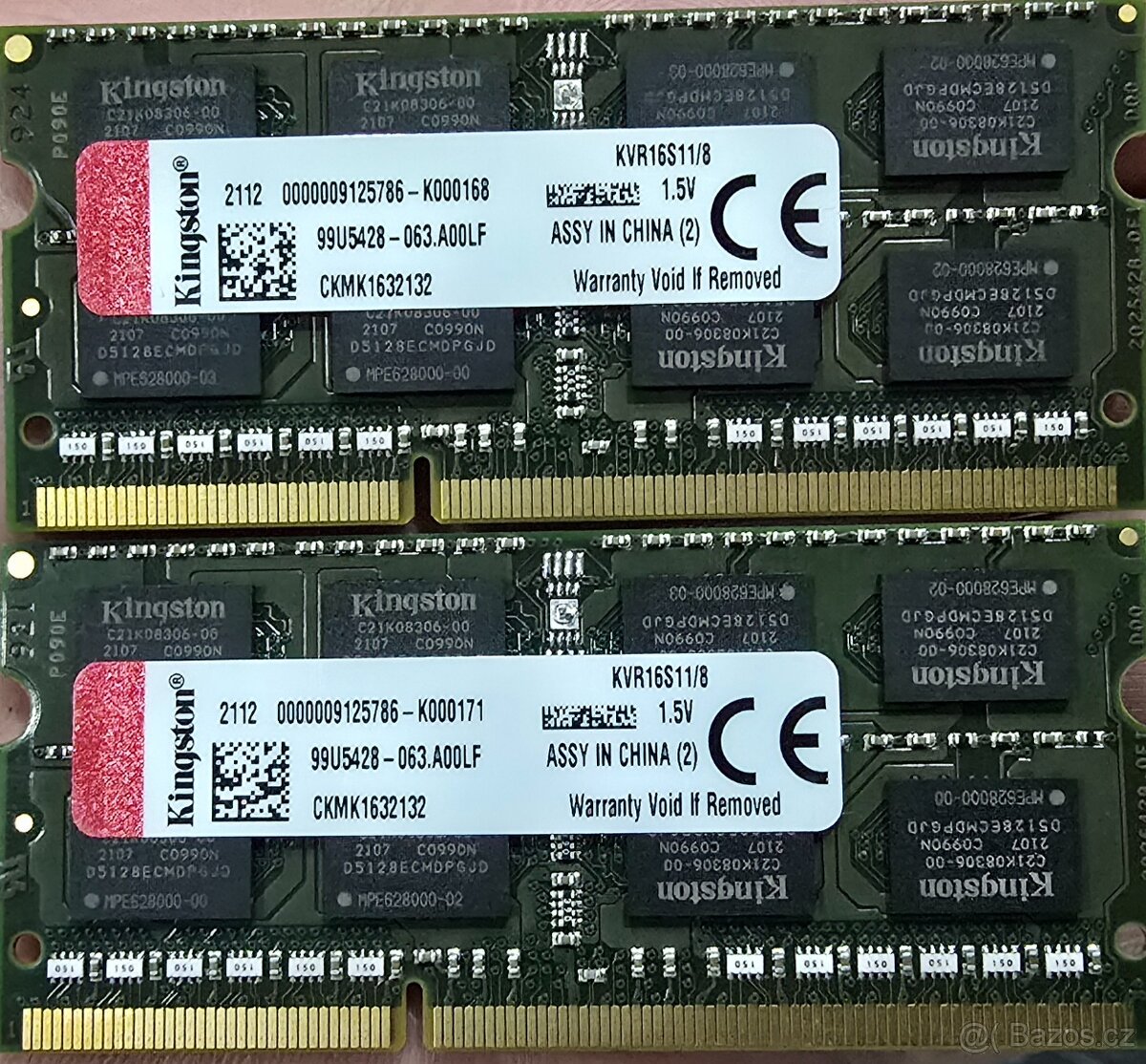 Kingstone SO-DIMM DDR3 KVR16S11/8