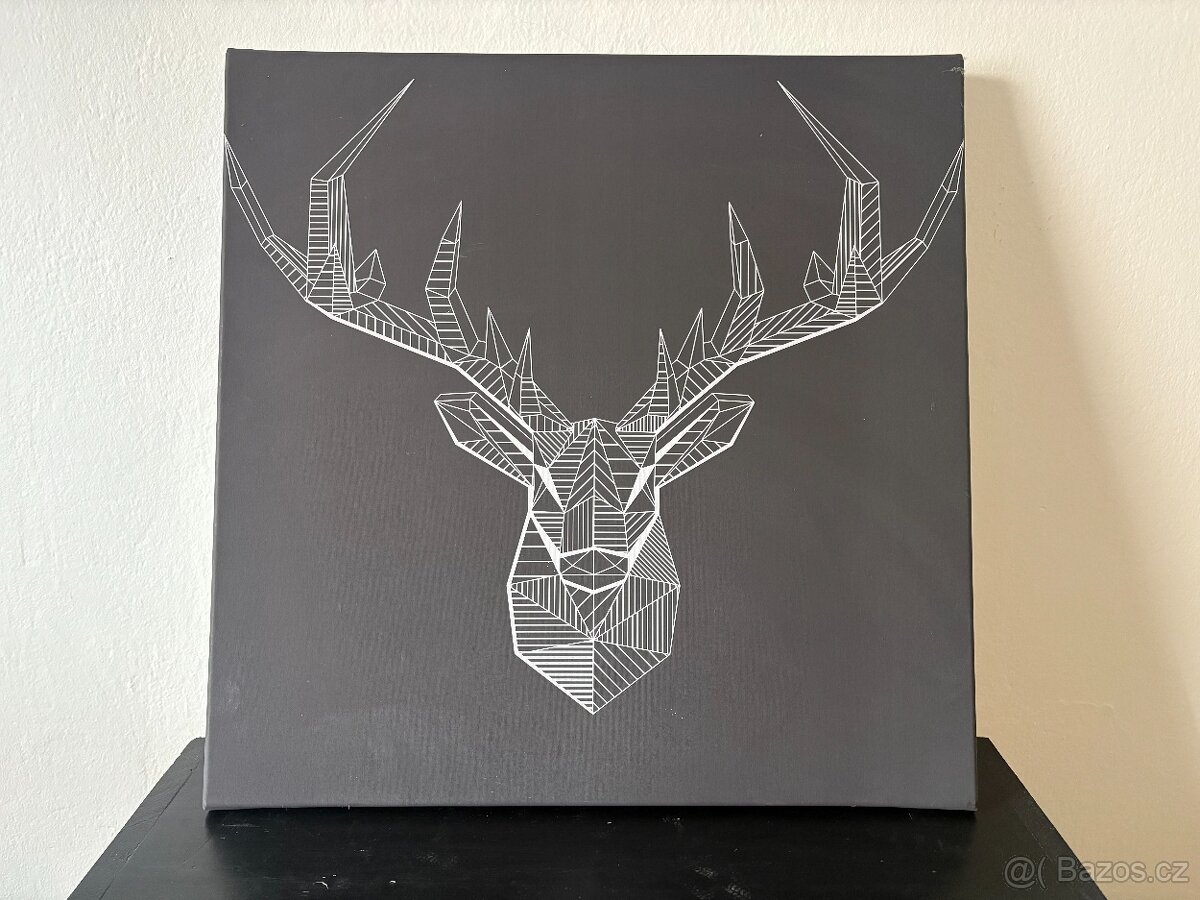 Obraz Jelen černobílý 60x60 cm