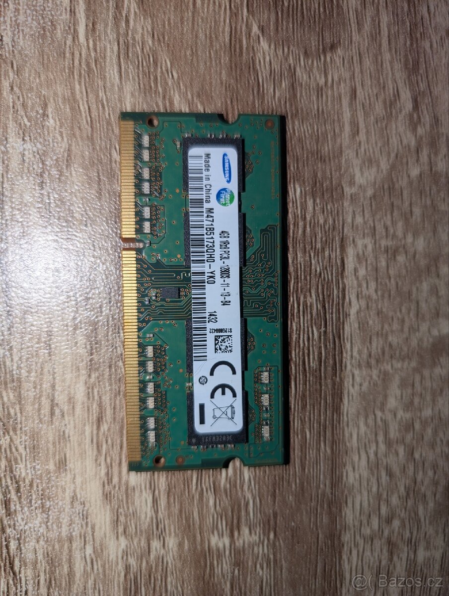 Paměť RAM 4GB DDR3L pro notebook – Samsung