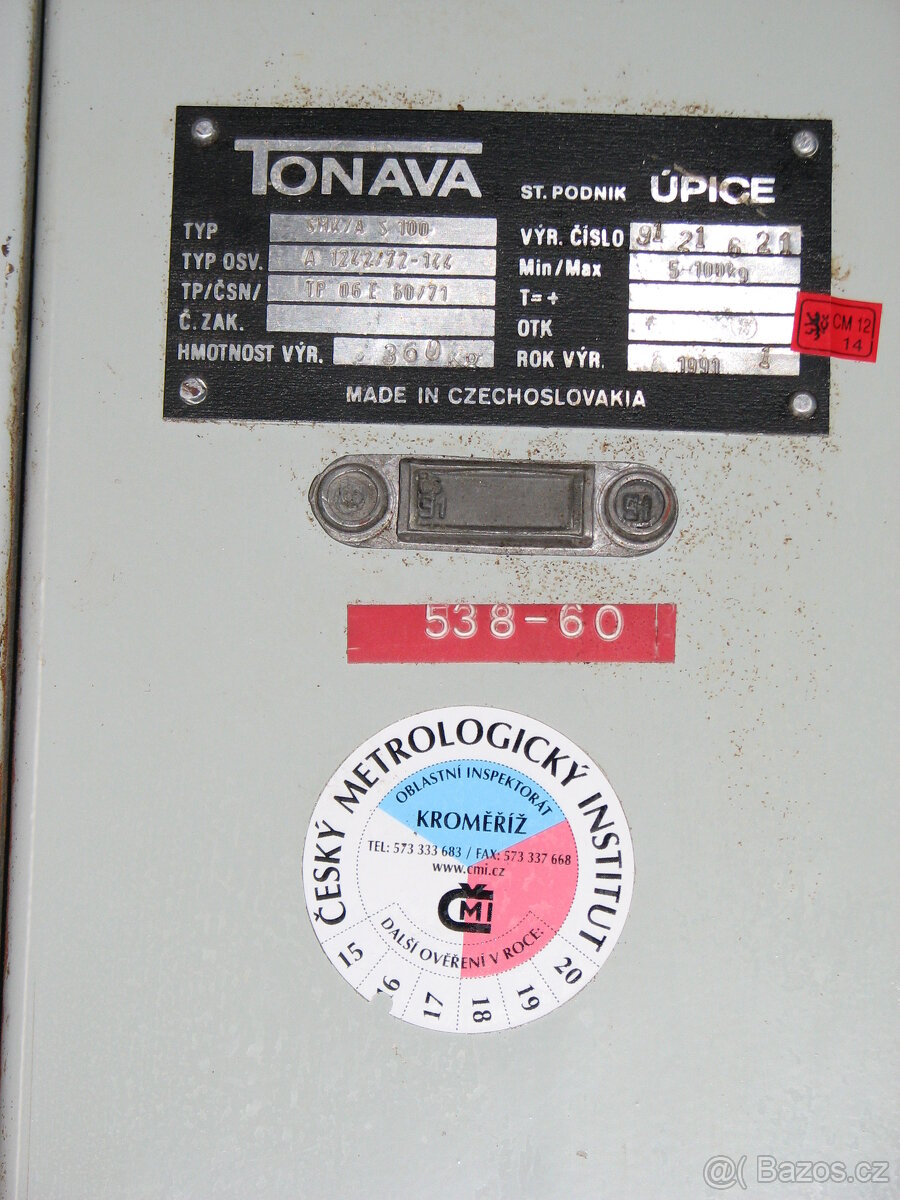 PRODÁM MŮSTKOVOU VÁHU TONAVA