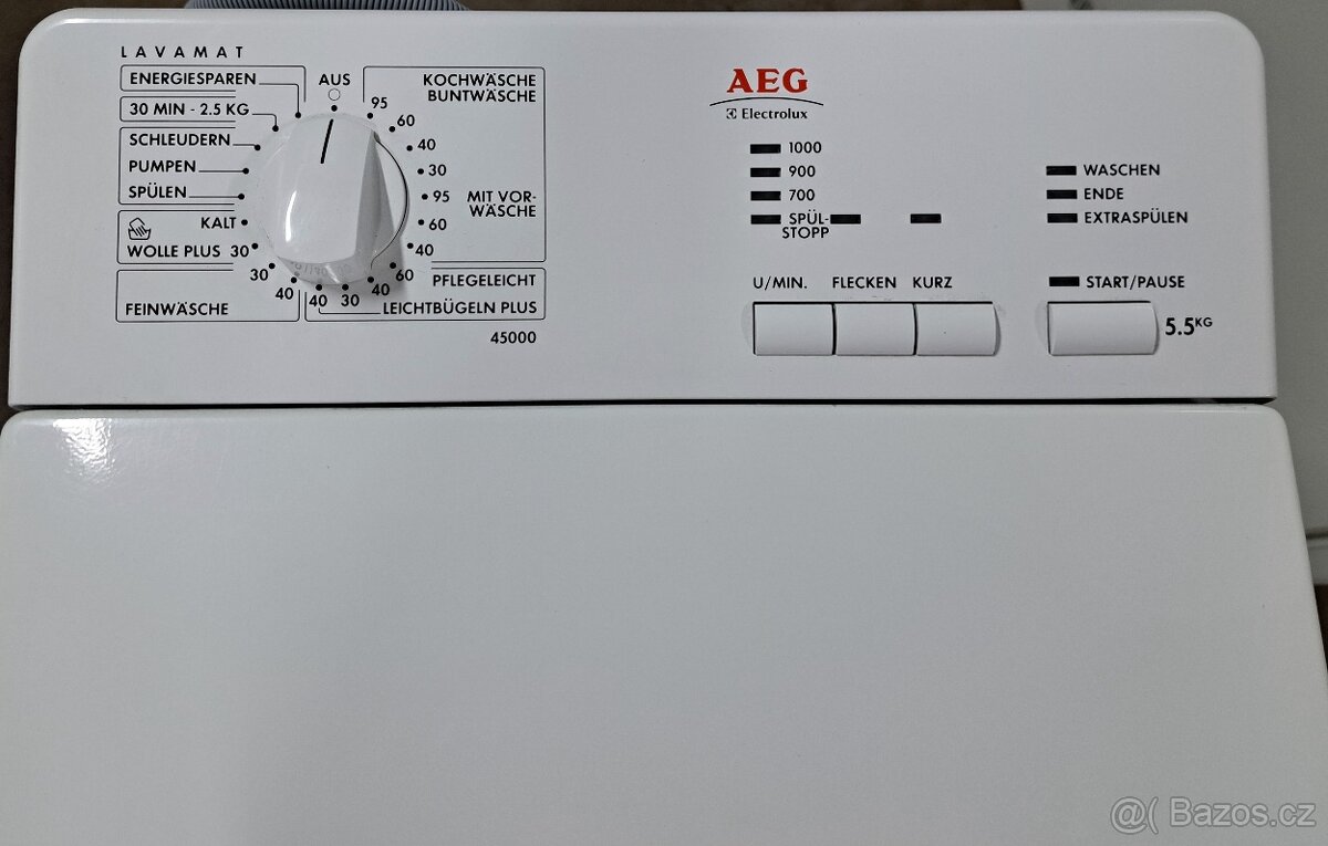 Pračka vrchním plněním AEG Electrolux.