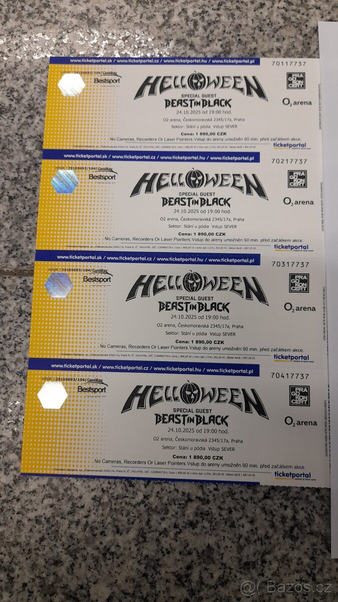 Helloween 24.10.25 O2 arena sektor stání u podia