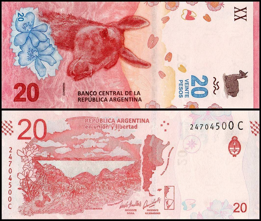 Argentina - 20 Pesos bankovka, 2017, UNC