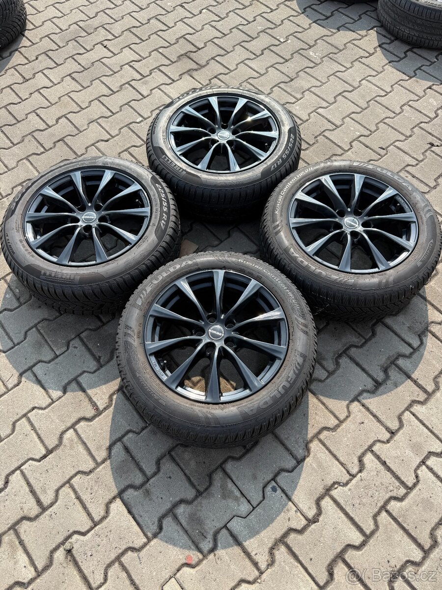 Kola alu Borbet 5x115r17+225/55r17 zimní