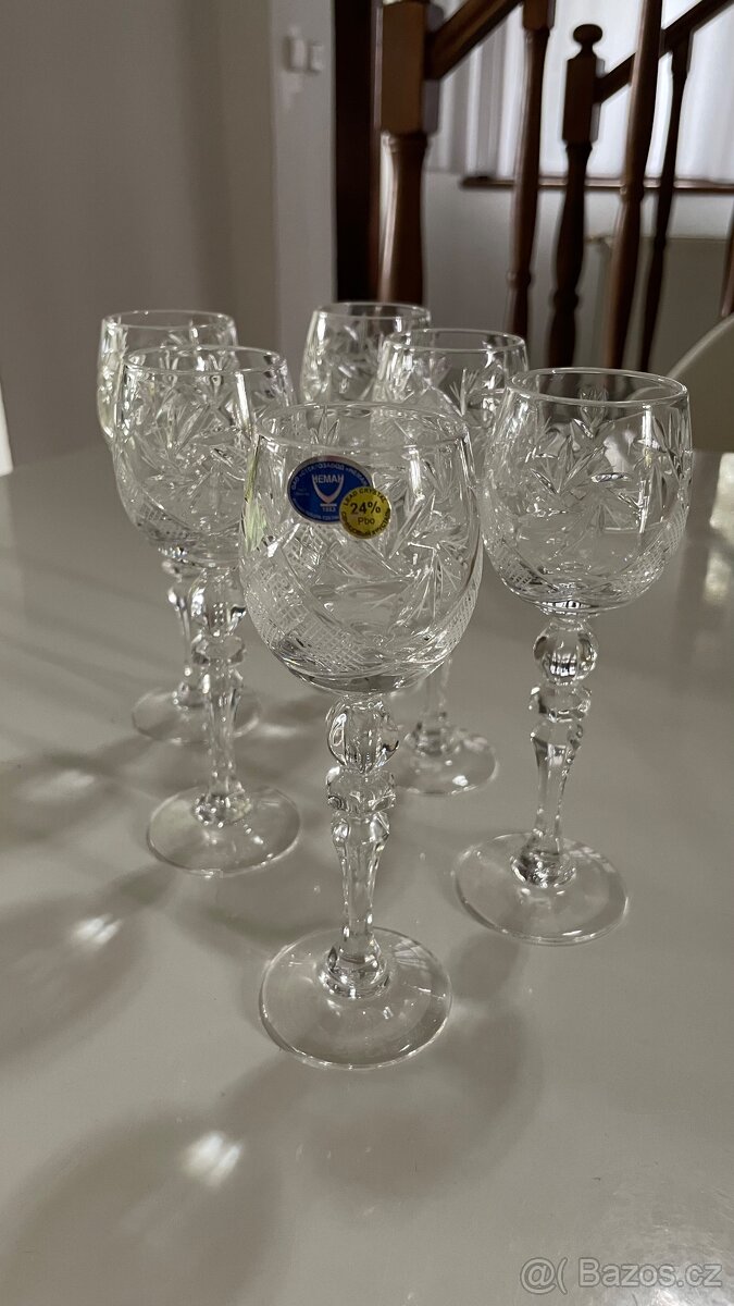 Křišťalové sklenice na vodku, koňak 60ml