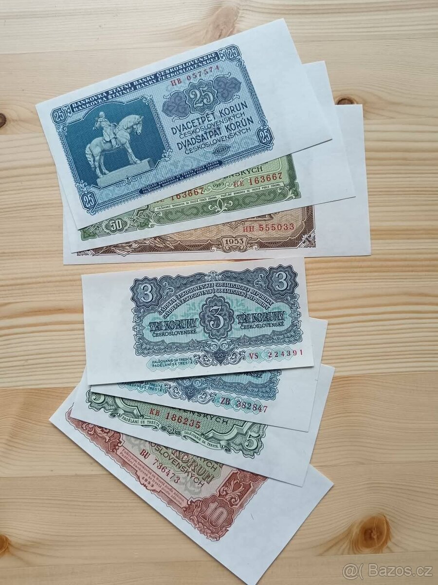 Bankovky 1953,61 unc stav