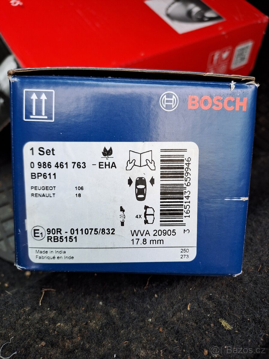 Kotouče a destičky Citroen Saxo, Peugeot 106