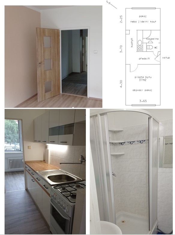 Pronájem bytu 1+1 v Šumperku