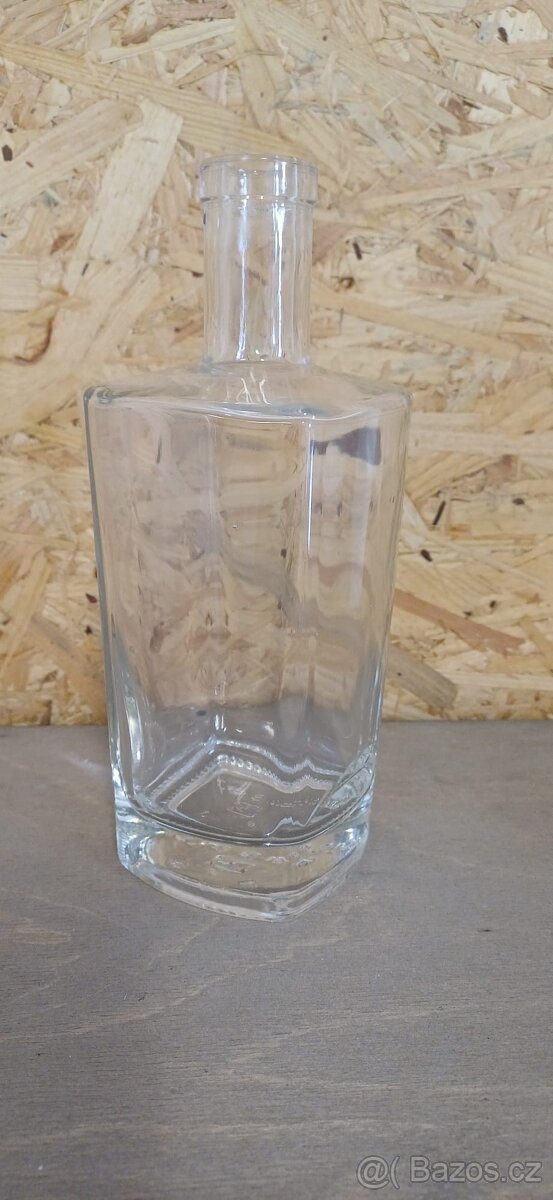 Lahev skleněná hranatá bez uzávěru 500 ml (k dispozici 100 k